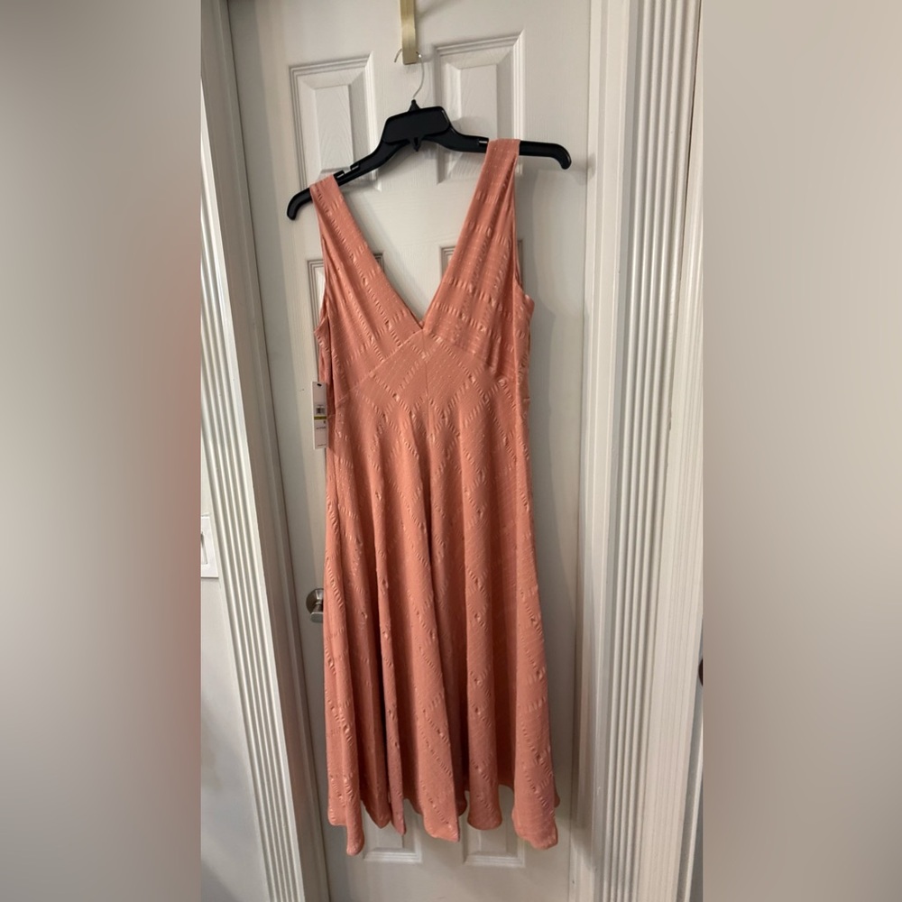Calvin Klein Coral Midi Dress NWT